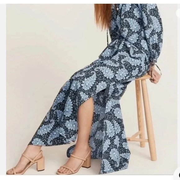 J. Crew Collection Floral Paisley Pull On Cotton Maxi Skirt Size 4 - Picture 2 of 9